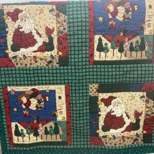 Vintage Leslie Beck Christmas Throw Pillows Tapestry Flying High Plaid 14x14